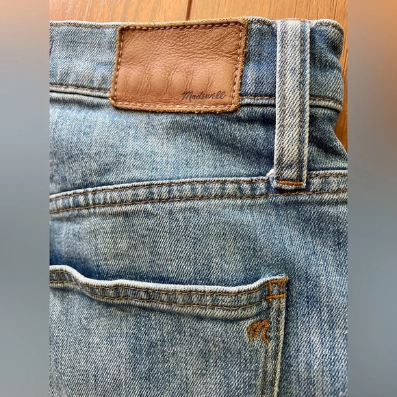Madewell The High-Rise Slim Crop Boyiean: Knee-Rip Edition blue size 25 - Picture 8 of 16